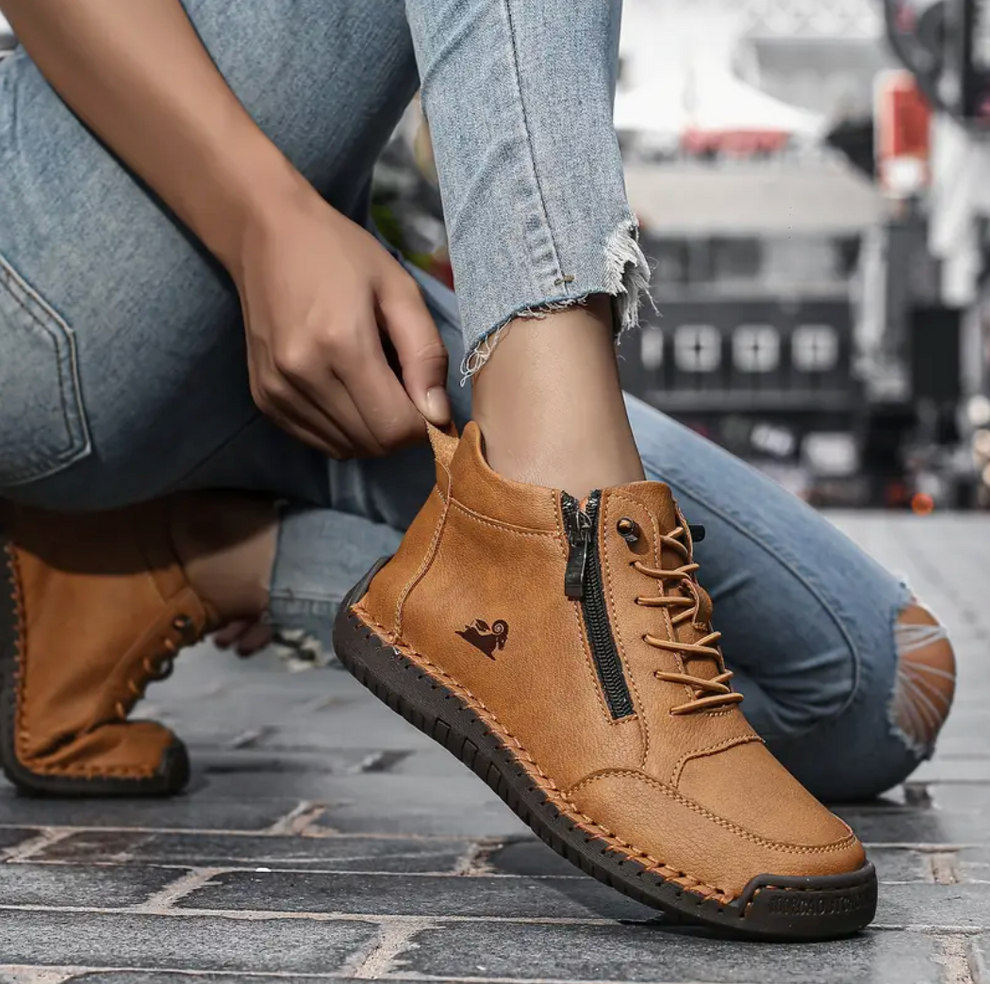 Chaussures  en cuire orthopédique respirante